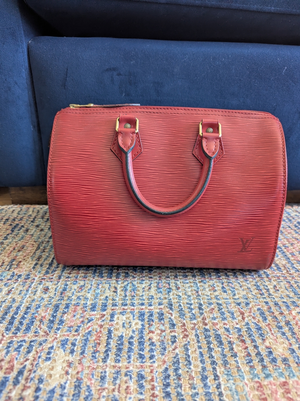 Louis Vuitton Epi Leather Jasmin Red Satchel